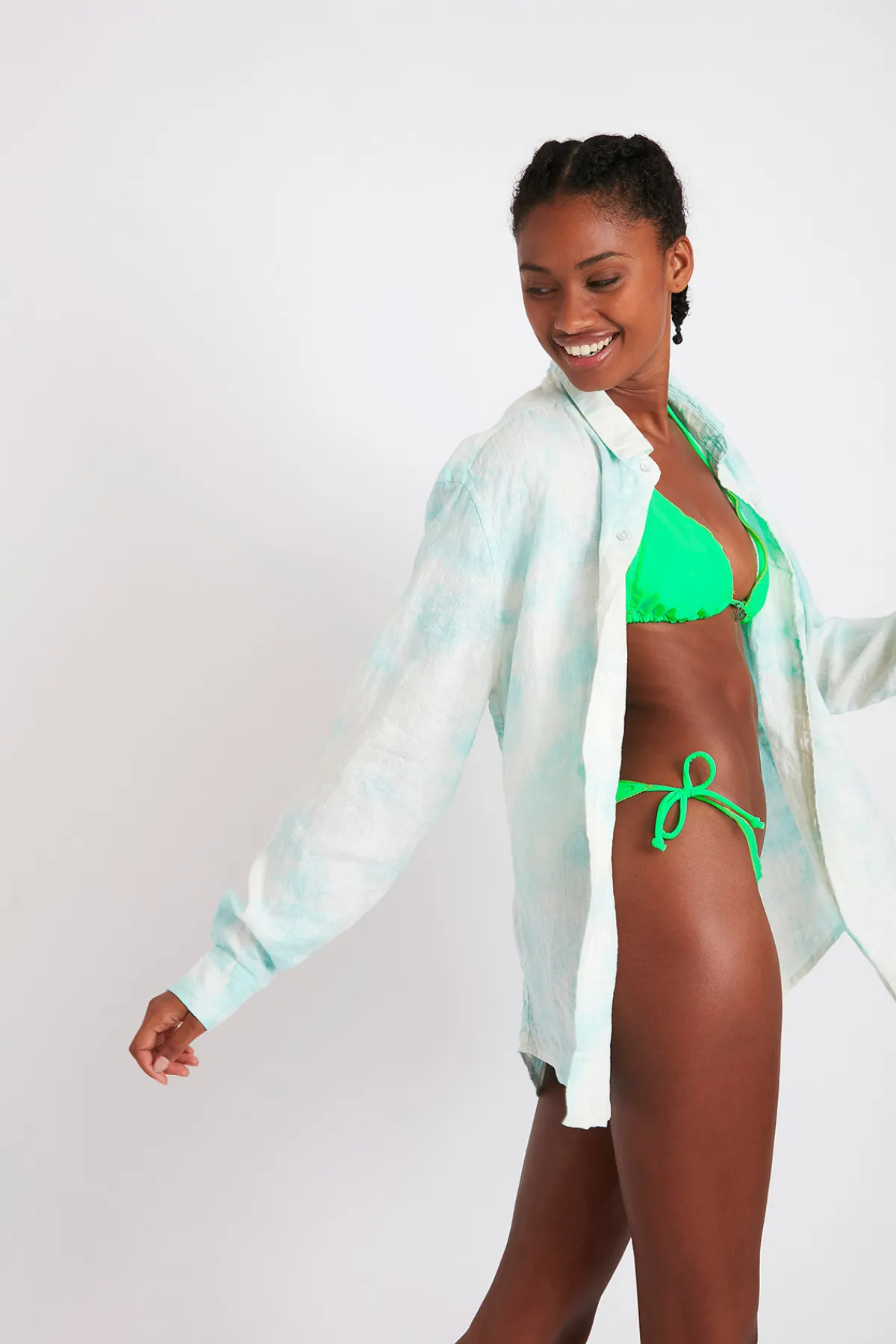Banana Moon CHEMISE Tunique Beachwear bleu PAROO ARUTA S- Tuniques