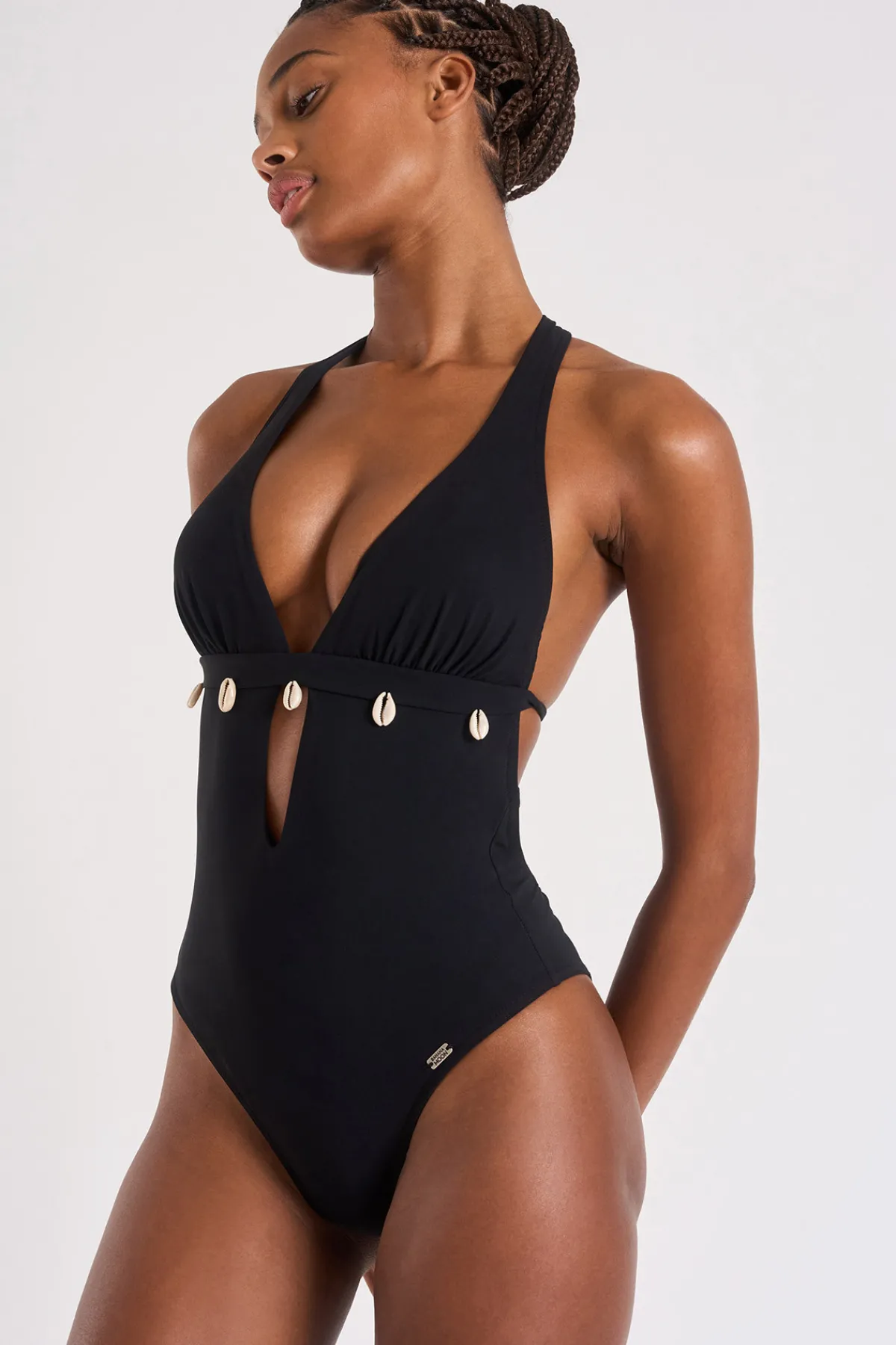 Banana Moon MAILLOT 1 PIECE SHELLINA BLACK-Femme Maillot 1 Pièce